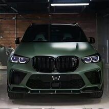 【送料無料】 フロントバンパー リップスポイラー リアルカーボン タイプ2 BMW X5 F95 X5M 2019- フロント リップ スポイラー_画像9