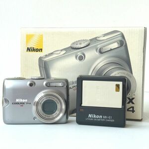 ◆ Nikon ニコン COOLPIX P4 シルバー 7.5-26.3mm 箱付き ジャンク コンパクト デジタルカメラ デジカメ クールピクス
