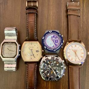 ★ MEN'S WATCH /SEIKO ALBA,POUL SMITH,POLICE,TOWN&COUNTRY,YAZOLE,時計,いろいろまとめて5個 【中古品】 の画像1