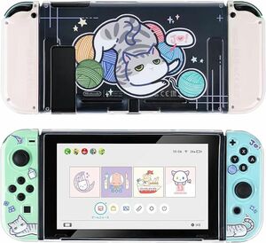 Switchカバー スイッチカバー nintendo switch対応 カバー 分体式カバー 全面保護 薄型 傷　猫　ねこ