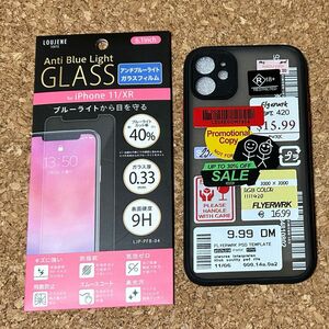 iPhone11用ケース+保護ガラス　韓国　輸入