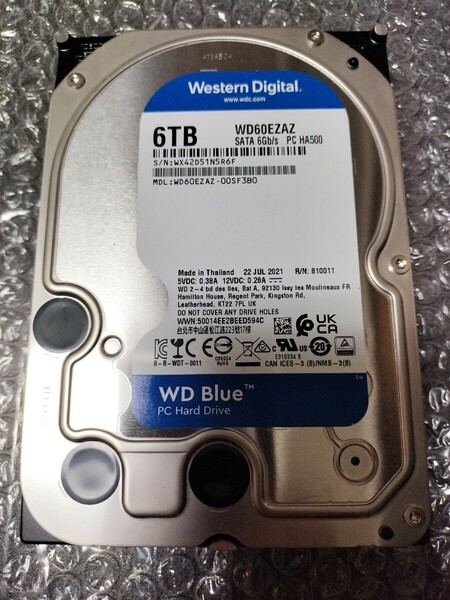 Western Digital 3.5インチ SATA HDD WD60EZAZ 6TB ウエスタンデジタル