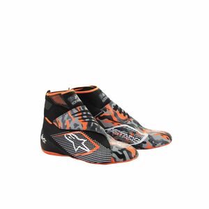 alpinestars Alpine Stars Cart shoes TECH-1 KZ V2 SHOES ( size USD: 8.5) 1429 BLACK ORANGE FLUO CAMO