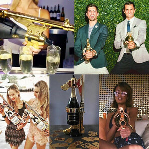 CHAMPAGNE GUN シャンパンガン シャンパン CLUB パーティー ゴールド EXTRA NIGHT.COM 中古 現状品 szlpの画像9