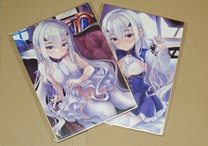 Fate/Grand Order B5 色紙 2種類 セット メリュジーヌ コミケ コミックマーケット FGO イラストカード 妖精騎士 ランスロット アルビオン