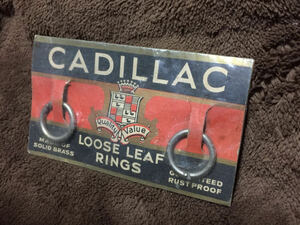 ビンテージ 50-60s Cadillac Looseleaf Products Loose Leaf Ring デッドストック アンティーク 雑貨 コレクション