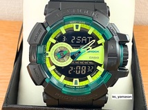 ☆ 未使用 即決 ☆ GA-400LY-1AJF BIG CASE G-SHOCK Gショック CASIO カシオ ビッグケース ブラック グリーン 黒 緑_画像2