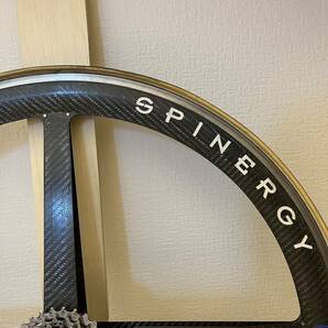 スピナジー リア バトンホイール700c チューブラーSPINERGY カーボンホイール リアホイールの画像5