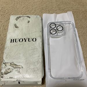 603t2233☆ HUOYUO に対応 iPhone 15 Pro ケース カメラ レンズ 一体型 保護 付き クリア 全透明 