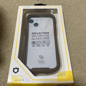 603t3011☆ iFace Reflection iPhone 14 ケース クリア 強化ガラス 黄変防止 耐衝撃 米軍規格 9H硬度 (ブラウン)