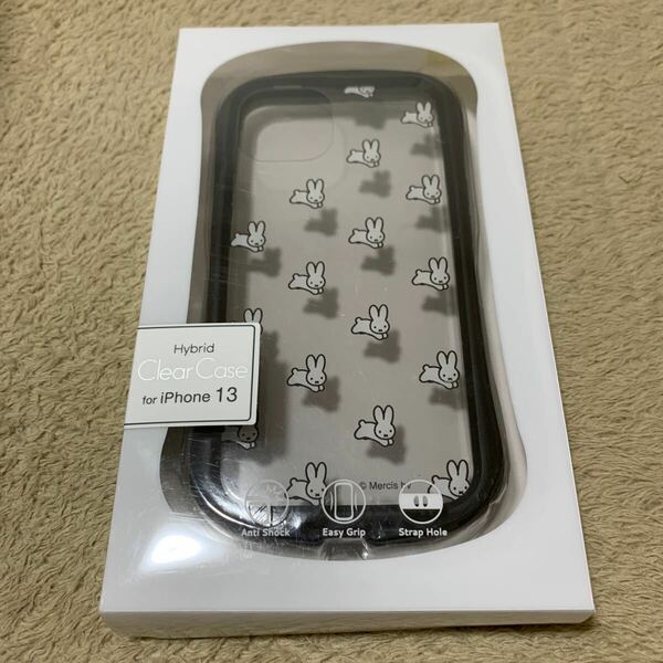 603t3017☆ グルマンディーズ ミッフィー iPhone13(6.1インチ)対応 ハイブリッドクリアケース うさぎ MF-248D