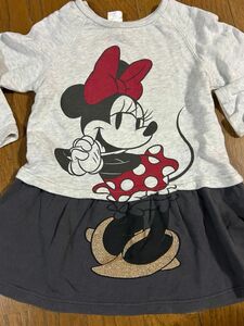 H&M ミニーちゃん ロンT チュニック丈 ディズニー 80