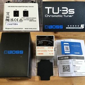 新品 BOSS TU-3S Chromatic Tuner ボス クロマチック チューナー ペダル スイッチレス コンパクト ギター ベース エフェクター ボード 小型