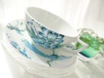 英国 ◆ WEDGWOOD カップ＆ソーサー ボタニカル ジャスパーコンラン フラワー 花 陶器 食器 スープ コーヒー ティーカップ イギリス 新品_画像2