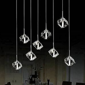 ペンダントライト クリスタル LED電球付き 電球色 照明器具 北欧 カフェ ナチュラル シンプル かわいい 飾りランプ 氷塊 キューブ の画像5