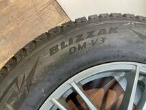 送料無料h56847-1 ECO FORME 5穴 スタッドレスアルミタイヤ BRIDGESTONE 225/65R17 4本セット 22年 良品 ハリアー等_画像5