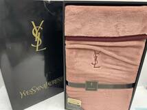 送料無料h58102 YVESSAINTLAURENT イヴサンローラン YSL ニューマイヤー毛布 毛布 3161-0150 未使用品　　シングル_画像1