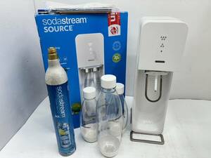 送料無料h57983 sodastream source ソーダストリーム SSM1062 炭酸水 スパークリング 箱付 ホワイト ボトル ガス付き