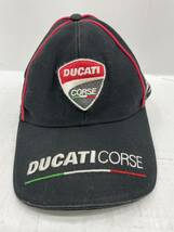 送料無料h57600 DUCATI CORSE ドゥカティ キャップ バイク 帽子 黒 ファッション_画像1