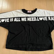 ラブラビー　LOVE RABBY☆長袖Tシャツ☆ロンT☆サイズ140☆used着用回数少なめ☆黒白_画像1