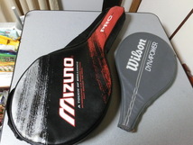 テニスラケットミズノMIZUNO PRO8.9 Wilson PWS DYNAPOWEER の2本セット バック・ケース付き 実働使用品_画像9