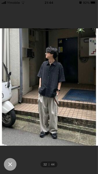 ITALY GAUZE CHECK SHIRT LIDNM リドム　げんじ　ガーゼチェックシャツ　シアーシャツ　チェックシャツ