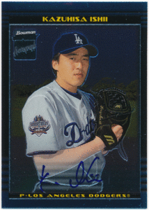 石井一久 MLB 2002 Bowman Chrome RC Rookie Signature Auto 直筆サインカード ルーキーオート Kazuhisa Ishii