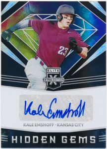 ☆ Kale Emshoff MLB 2020 Panini Elite Extra Edition Hidden Gems Signature Auto 直筆サイン オート 