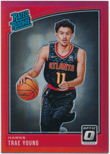 Trae Young NBA 2018-19 Panini Donruss Optic RC Rated Rookie Red Prizm 99枚限定 ルーキーレッドプリズム トレイ・ヤング