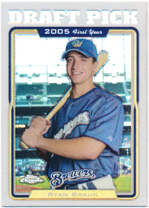 Ryan Braun MLB 2005 Topps Chrome RC Rookie Refractor 1st Year ルーキーリフラクター ライアン・ブラウン