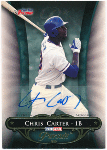 ☆ Chris Carter MLB 2010 Tristar Pursuit Signature Auto 80枚限定 直筆サインカード オート クリス・カーター