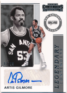 Artis Gilmore NBA 2019-20 Panini Contenders Legendary Contenders Signature Auto 99枚限定 直筆サイン オート アーティス・ギルモア