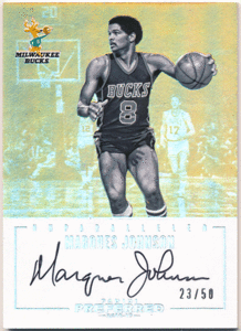 Marques Johnson NBA 2016-17 Panini Preferred Unparalleled Signature Auto 50枚限定 直筆サイン オート マーカス・ジョンソン