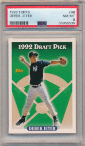 Derek Jeter MLB 1993 Topps RC #93 Rookie Card PSA 8 ルーキーカード デレク・ジーター