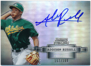 ☆ Addison Russell MLB 2012 Bowman Sterling Prospect Refractor Auto 199枚限定 直筆サイン ルーキーリフオート アディソン・ラッセル