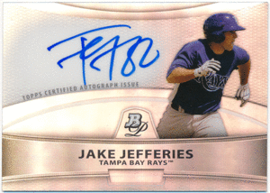 ☆ Jake Jefferies MLB 2010 Bowman Platinum Refractor Signature Auto 直筆サイン リフラクターオート ジェイク・ジェフリーズ