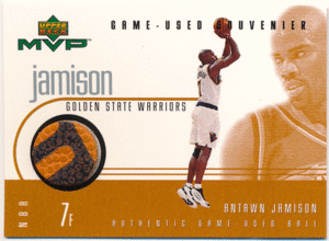 Antawn Jamison NBA 1999-00 Upper Deck UD MVP Game-Used Souvenier Authentic Game-Used Ball ボールカード アントワン・ジェイミソン