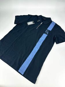 希少/新品 /EMPORIO ARMANI /ジップ ポロシャツ/XL /ネイビー/エンポリオアルマーニ/半袖 Tシャツ インナー ジョルジオ GIORGIO