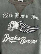 希少/美品/buzz rickson's/23rd BOMBER BARONS プリント スウェット/カーキ/M/バズリクソンズ 第23爆撃飛行隊 ボンバーバロンズ_画像4