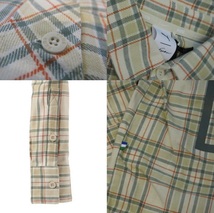 プーマ ビッグショーン コラボ チェックシャツ US/Sサイズ(M相当) 定価12960円 ベージュ系 BIG SEAN CHECK SHIRT ネルシャツ_画像6