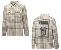 プーマ ビッグショーン コラボ チェックシャツ US/Sサイズ(M相当) 定価12960円 ベージュ系 BIG SEAN CHECK SHIRT ネルシャツ_画像1