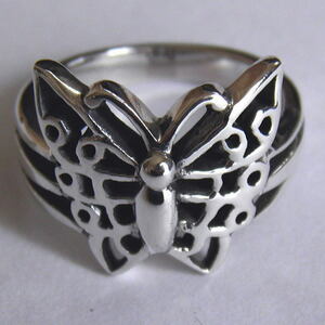  silver ring butterfly ring 8 number Bali chou... ring love . Lucky motif silver 925 silver silver accessory rg6175