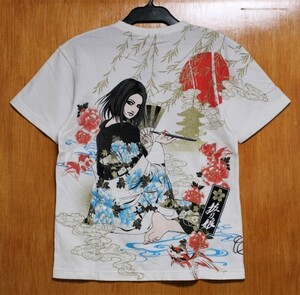 SALE！抜刀娘 10♪(M)282137 凛夕涼み刺繍入半袖Ｔシャツ