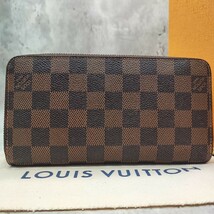 美品/限定品●LOUIS VUITTON ルイヴィトン イリュストレ 大西洋クルーズ ダミエ エベヌ ジッピーウォレット 長財布 プリント 船 海 PVC 赤_画像3