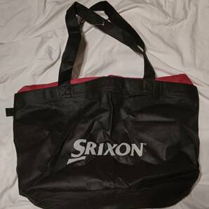 SRIXON 不織布トートバッグ 黒 大容量 ショッピングバッグ エコバッグ スリクソンの画像1
