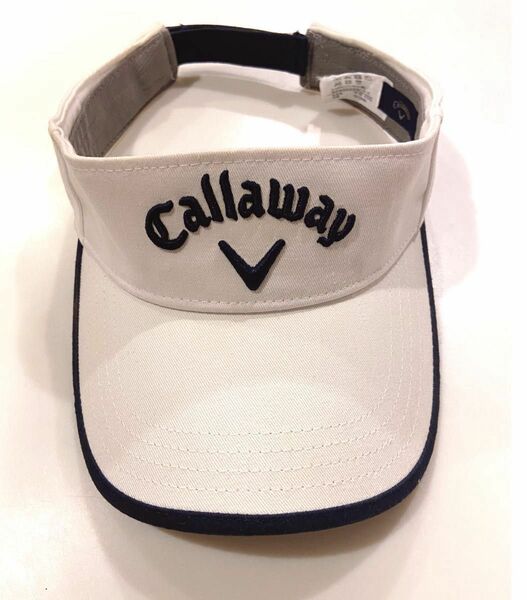 【Callaway】レディース ゴルフ バイザー 白×紺