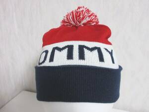 トミーヒルフィガー TOMMY HILFIGER ポンポン付き ニットキャップ 帽子 亥4439