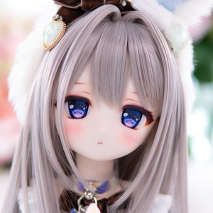  【sarara】DDH-01 セミホワイト肌 ソフビ盛り カスタムヘッド+レジンアイ２種類（涙アイと通常のアイ）