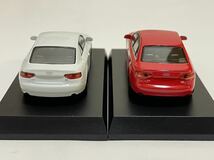 送料込み 京商 1/64 Audi アウディ A5（白・ホワイト）アウディ A4（赤・レッド）本体のみ ２個セット アウディミニカーコレクション_画像5