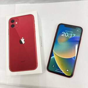 【中古美品】☆Apple iPhone11 64GB プロダクトレッド MWLV2J/A☆A2221／au／KDDI／バッテリー最大容量85%／判定◯／EA7